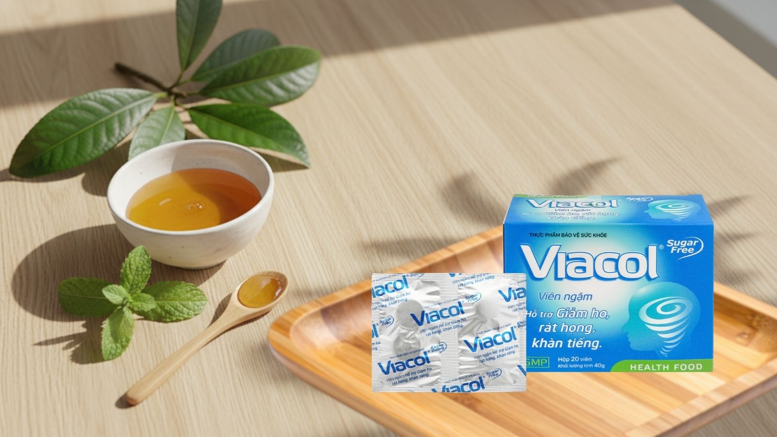 Vi&ecirc;n Ngậm Viacol giảm ho hiệu quả