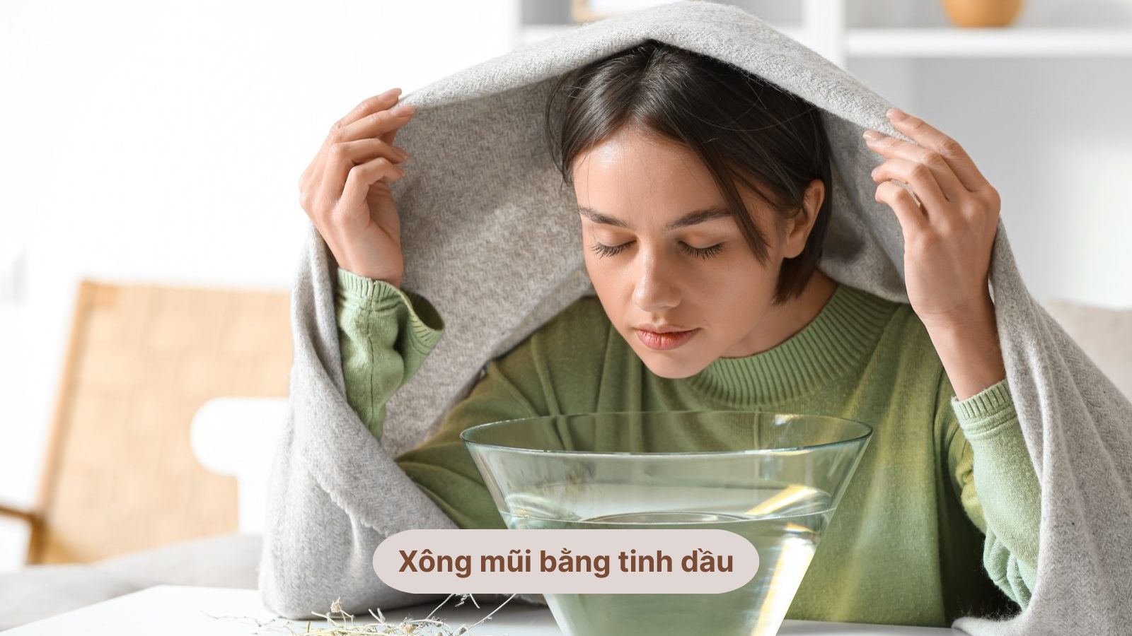 X&ocirc;ng mũi bằng tinh dầu (sả, bưởi, bạc h&agrave;)