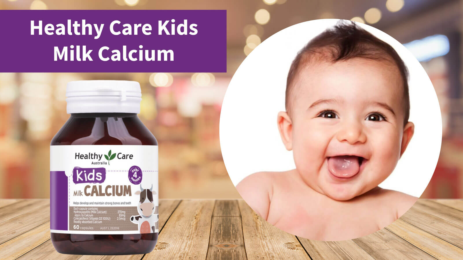 Vi&ecirc;n uống Canxi D3 cho b&eacute; Healthy Care Kids Milk Calcium