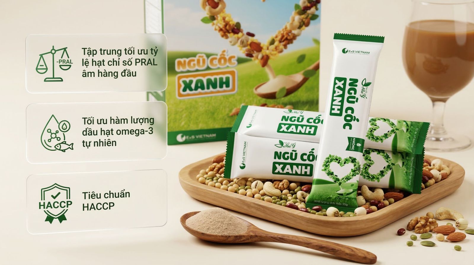 Ngũ cốc nội tiết Như &Yacute; Xanh được tin d&ugrave;ng nhờ c&ocirc;ng thức v&agrave; ti&ecirc;u chuẩn chất lượng đảm bảo