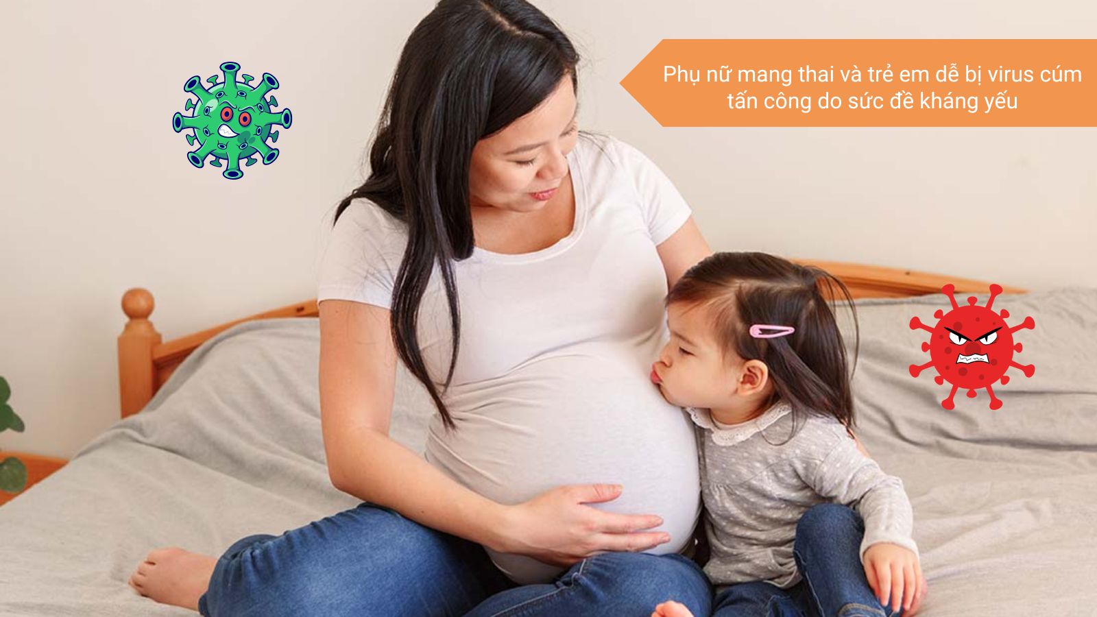 Phụ nữ mang thai v&agrave; trẻ em l&agrave; những đối tượng c&oacute; nguy cơ mắc c&uacute;m cao