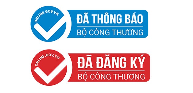 Logo trang web đã đăng ký với bộ công thương