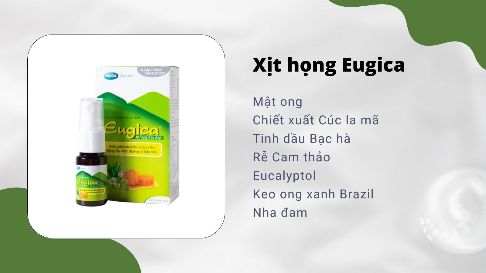 Xịt họng thảo dược Eugica d&ugrave;ng được cho trẻ từ 12 tuổi