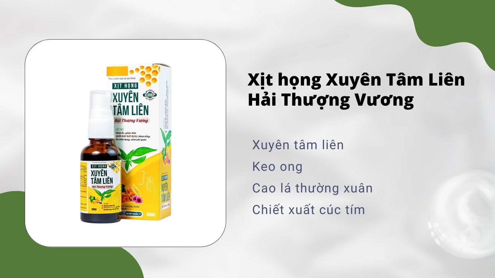 Xịt họng Xuy&ecirc;n T&acirc;m Li&ecirc;n Hải Thượng Vương