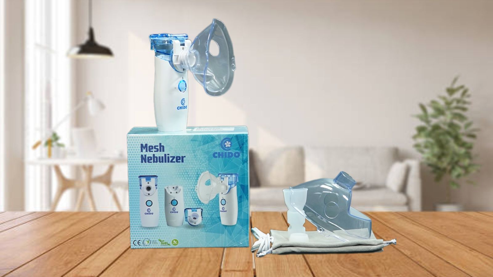 M&aacute;y x&ocirc;ng mũi họng điện dung cầm tay CHIDO YS-31 sử dụng nguồn điện linh hoạt 