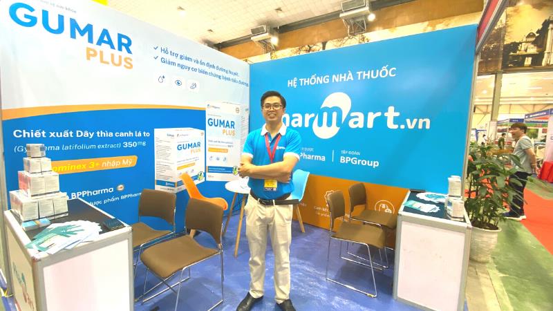 Gian h&agrave;ng trưng b&agrave;y của c&ocirc;ng ty Cổ phần Dược phẩm BPPharma tại Hội chợ&nbsp;