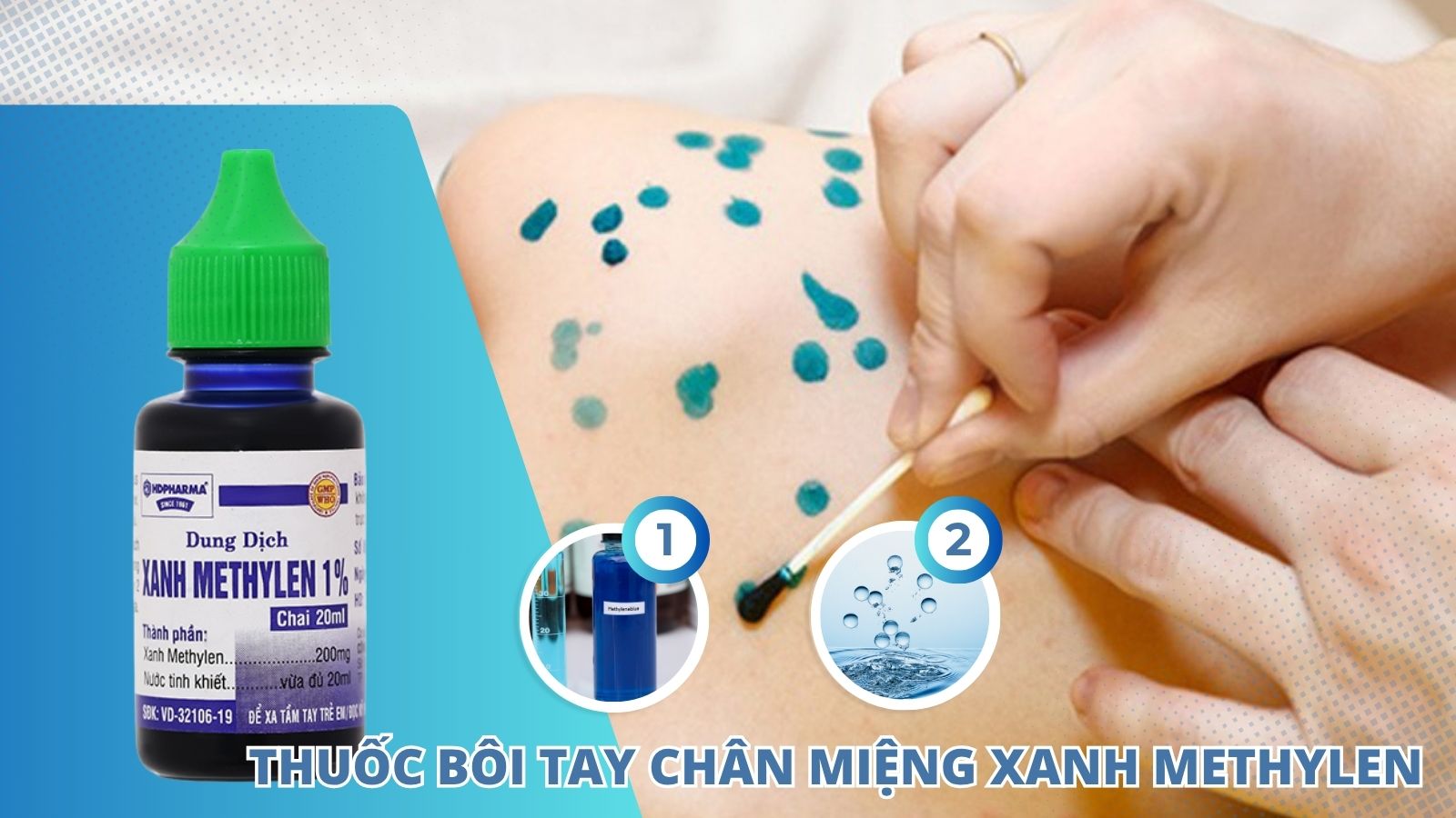 Thuốc Xanh Methylen có màu đặc trưng khi sử dụng