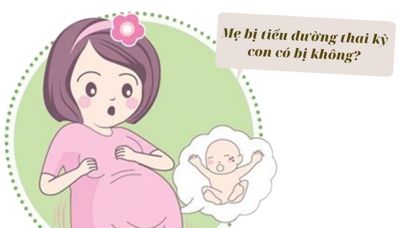 Mẹ bị tiểu đường thai kỳ con c&oacute; bị kh&ocirc;ng?