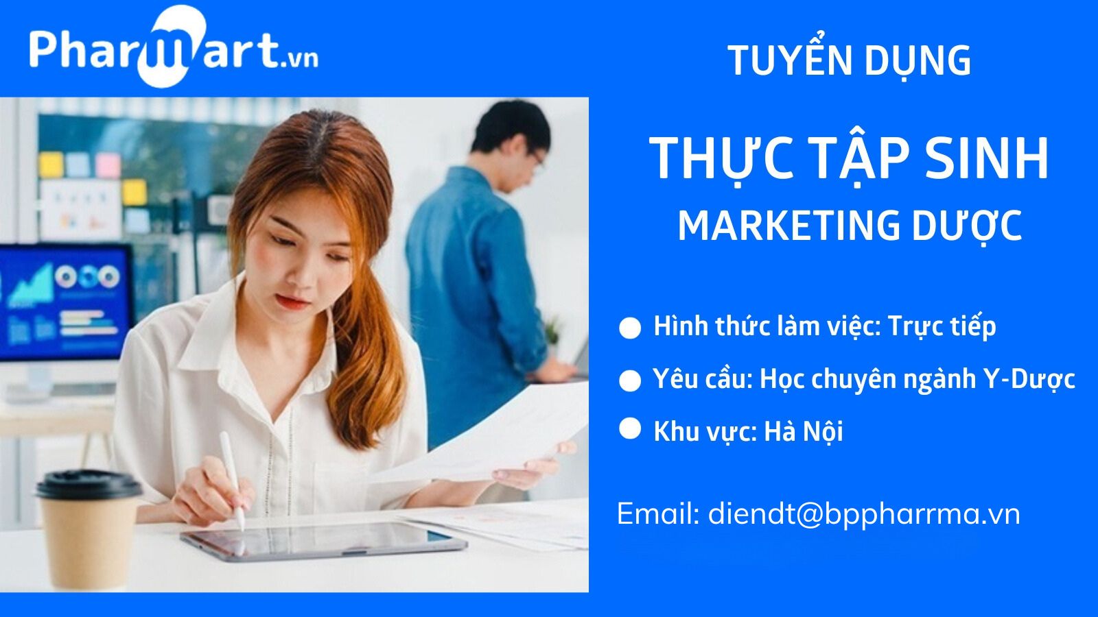 Hệ thống Nhà thuốc Hz888a.com tuyển dụng vị trí Thực tập sinh (TTS) Marketing Dược