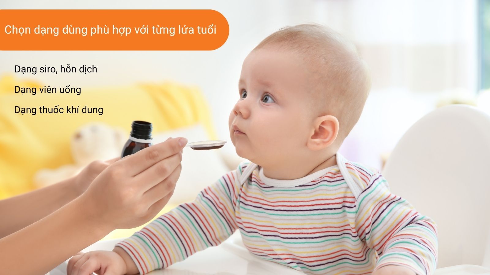 N&ecirc;n chọn dạng d&ugrave;ng ph&ugrave; hợp với từng độ tuổi