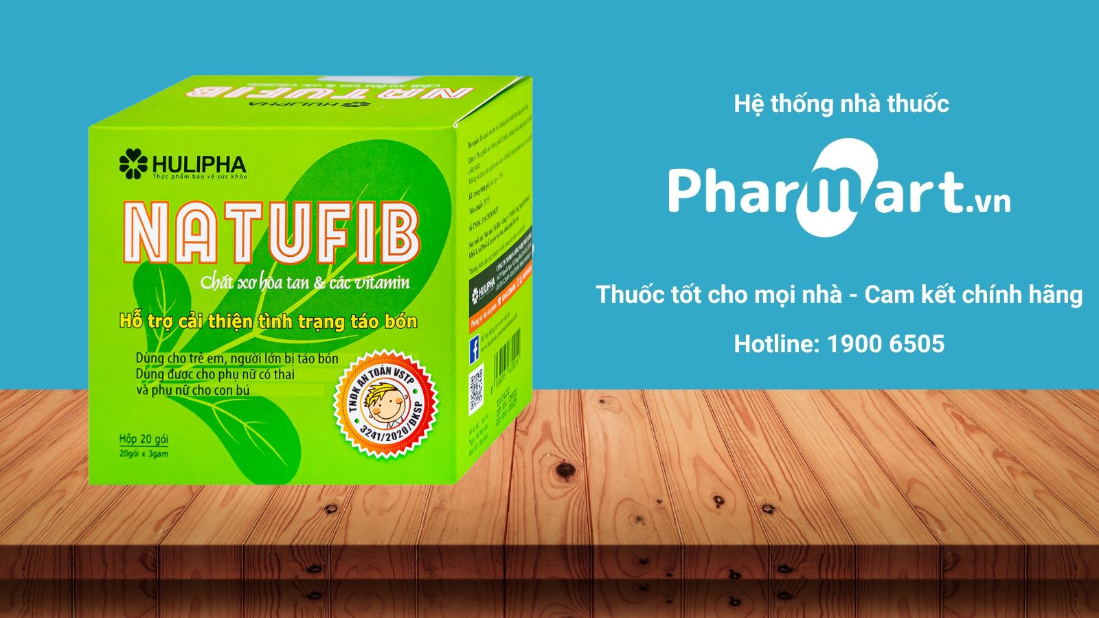 Cốm h&ograve;a tan Natufib Hulipha bổ sung chất xơ v&agrave; c&aacute;c vitamin