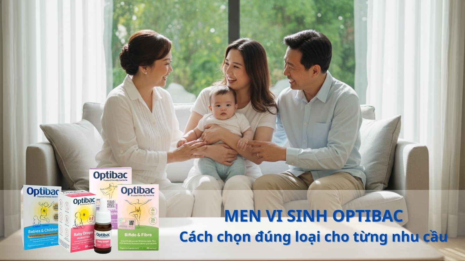 Men vi sinh Optibac - d&ograve;ng sản phẩm ph&ugrave; hợp cho cả gia đ&igrave;nh