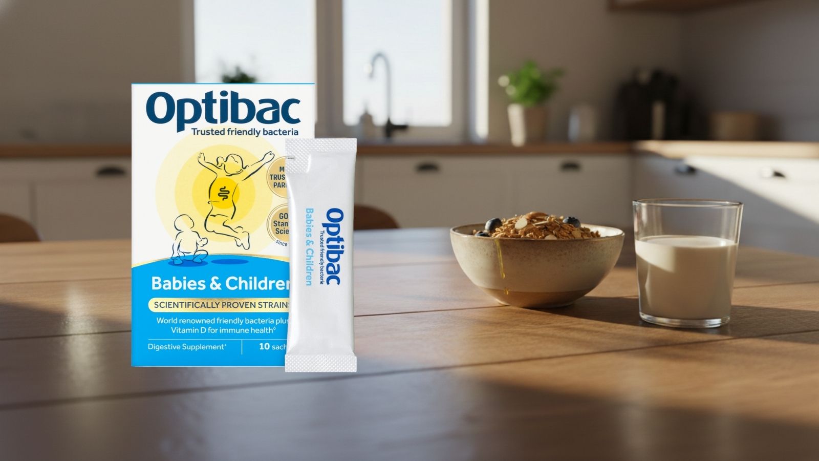 Optibac Babies & Children (M&agrave;u xanh dương)