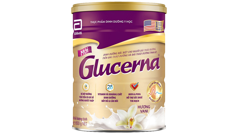 Sữa Glucerna 850h hộp m&agrave;u t&iacute;m gi&uacute;p ổn định đường huyết