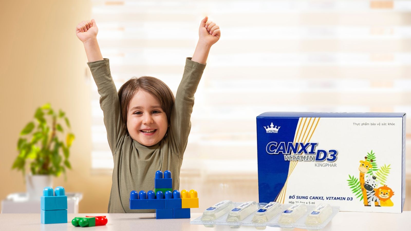 Siro Canxi Vitamin D3 của thương hiệu Kingphar&nbsp;