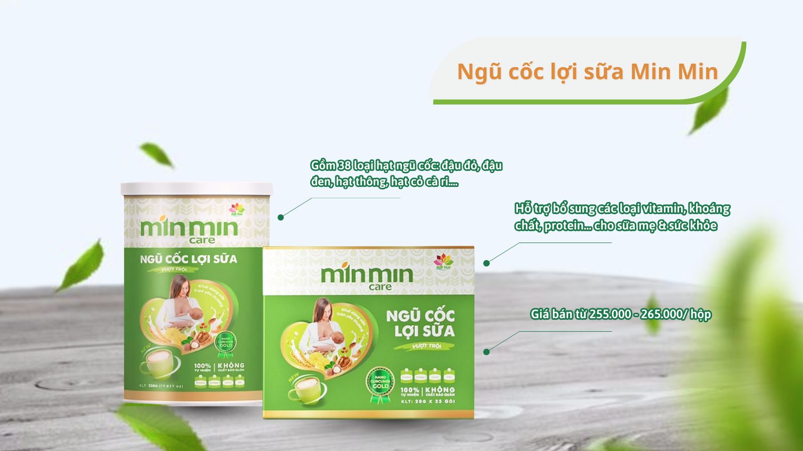 Min Min l&agrave; thương hiệu ngũ cốc được nhiều mẹ tham khảo chọn mua hiện nay