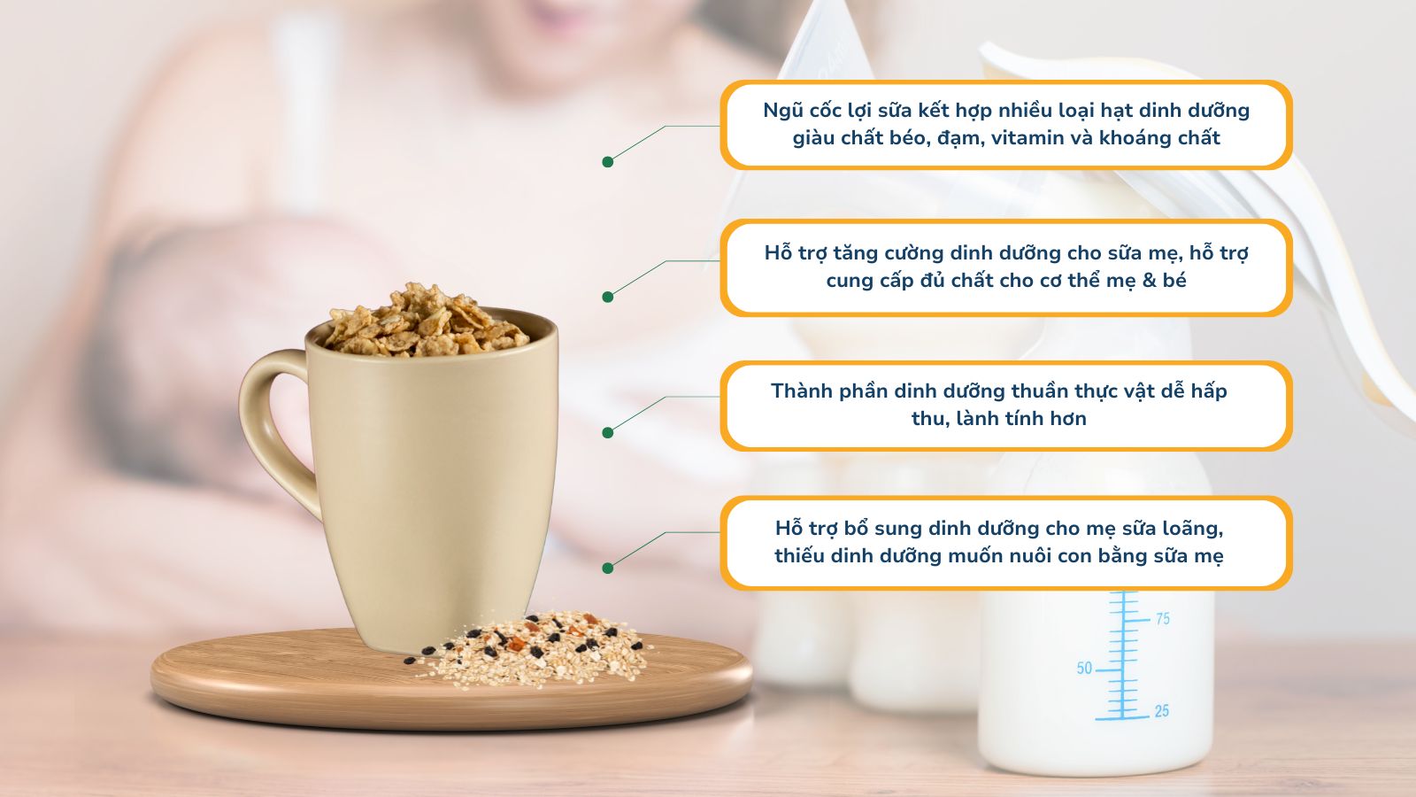 Ngũ cốc mang lại nhiều lợi &iacute;ch cho sức khỏe của mẹ sau sinh