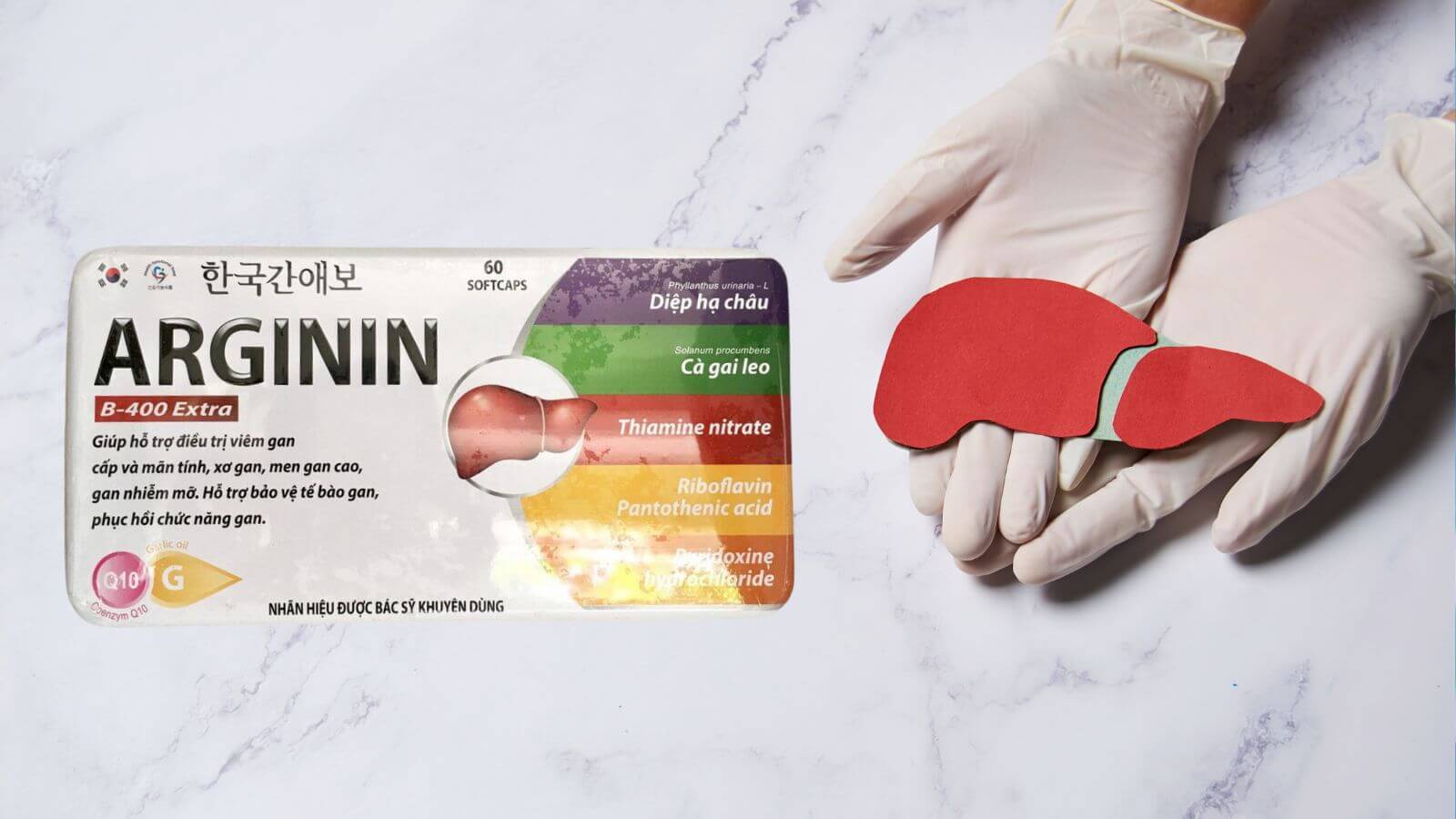 Thuốc bổ gan Arginin B-400 gi&uacute;p bảo vệ l&aacute; gan tốt nhất