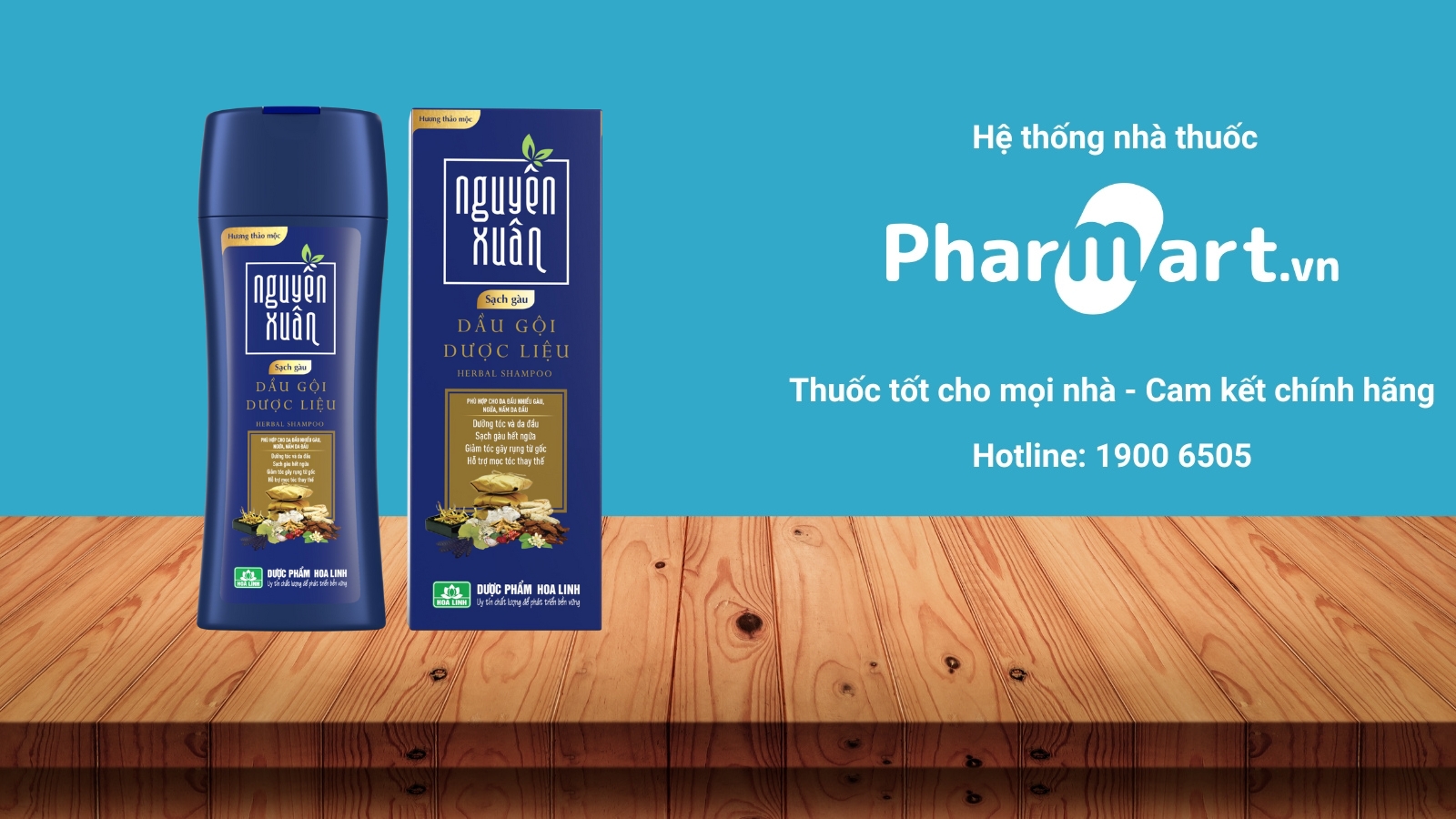 Dầu gội Nguy&ecirc;n Xu&acirc;n xanh dương (sạch g&agrave;u)
