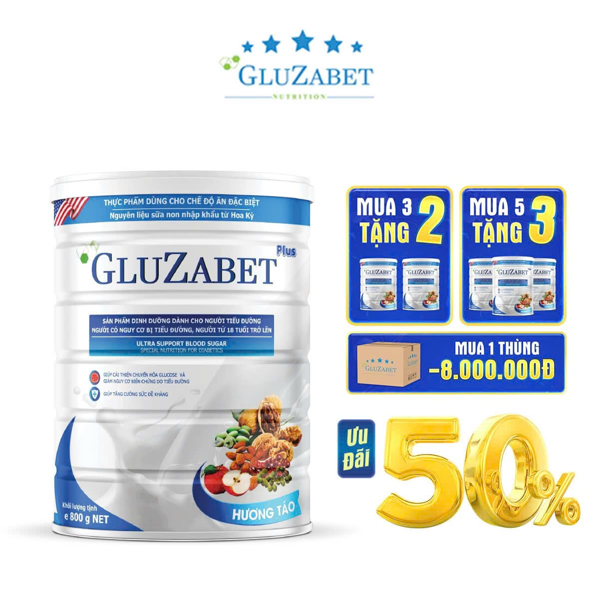 sữa gluzabet dành cho người tiểu đường