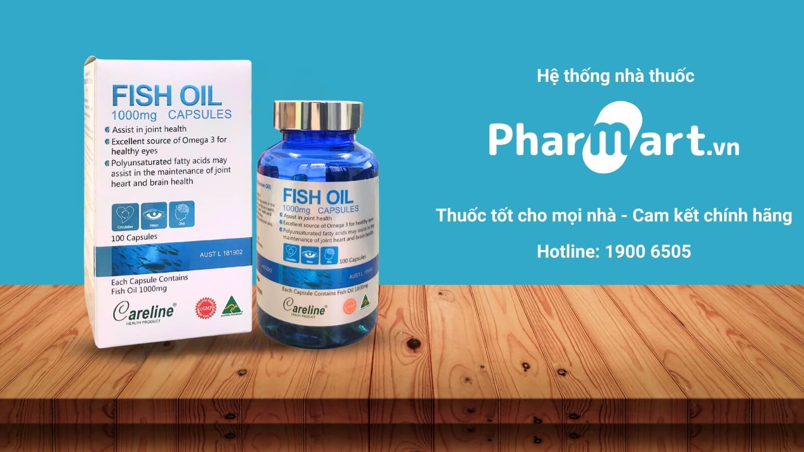 Careline Fish Oil - Dầu c&aacute; &Uacute;c tinh khiết