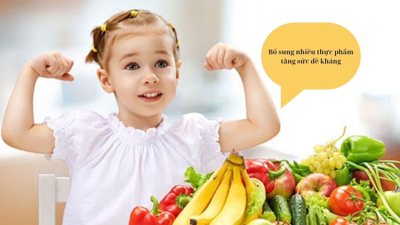 Các mẹ nên bổ sung nhiều thực phẩm tăng sức đề kháng cho trẻ bị viêm họng