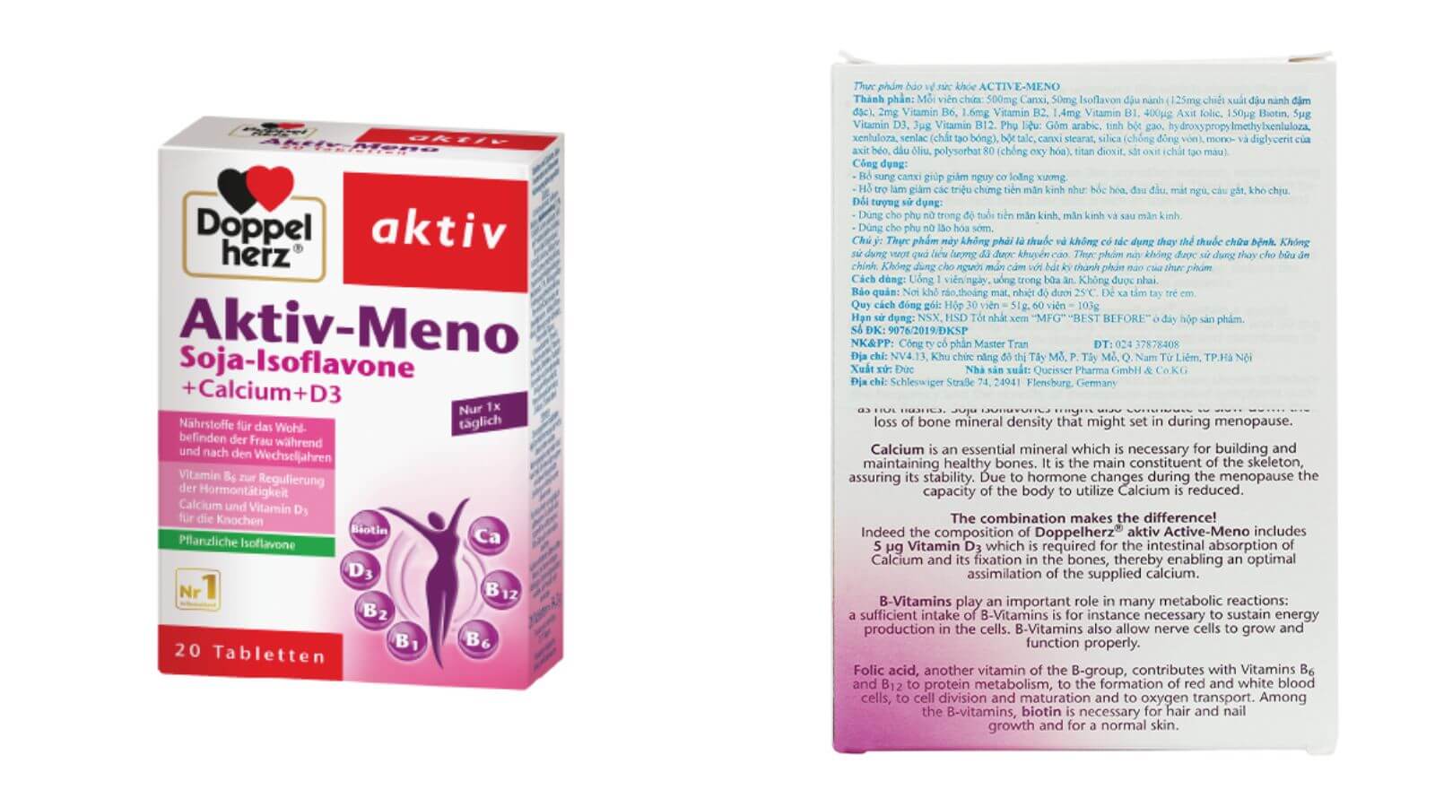 Active Meno l&agrave; thực phẩm chức năng tới từ thương hiệu Doppelherz của Đức với hơn 100 năm lịch sử