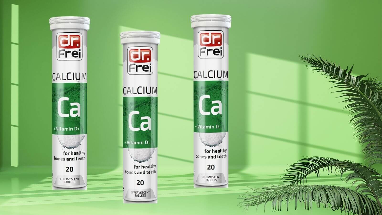 Vi&ecirc;n sủi Calcium + Vitamin D3 Dr. Frei kh&ocirc;ng chứa lactose v&agrave; gluten