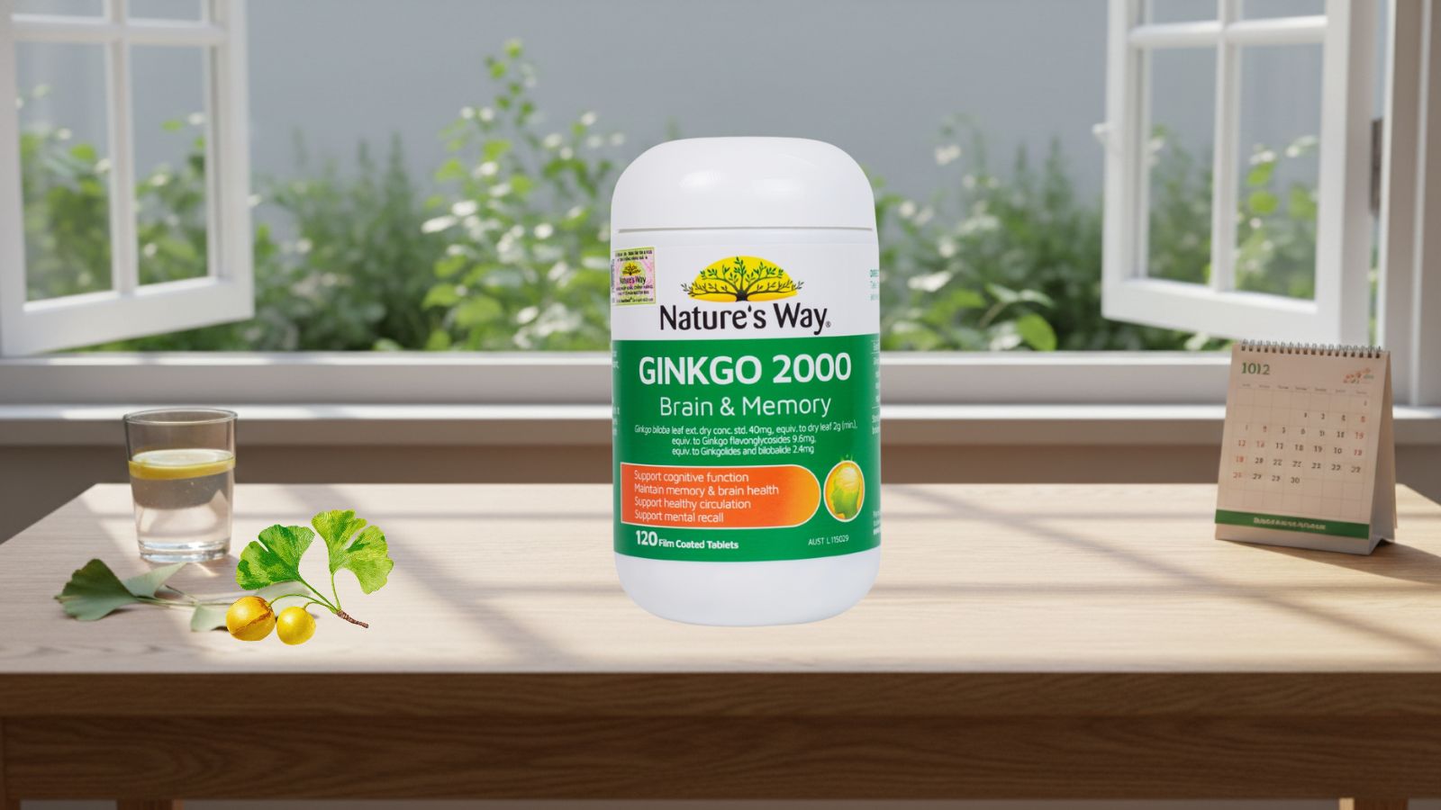 Nature's Way Ginkgo Biloba 2000mg cải thiện tuần ho&agrave;n n&atilde;o