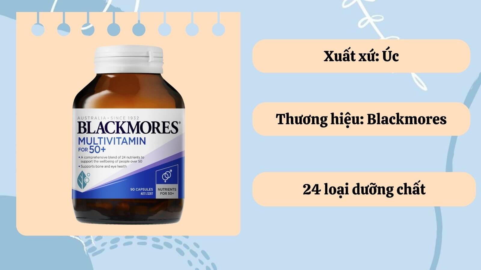 Vi&ecirc;n uống Blackmores được nhiều người lớn tuổi tin d&ugrave;ng