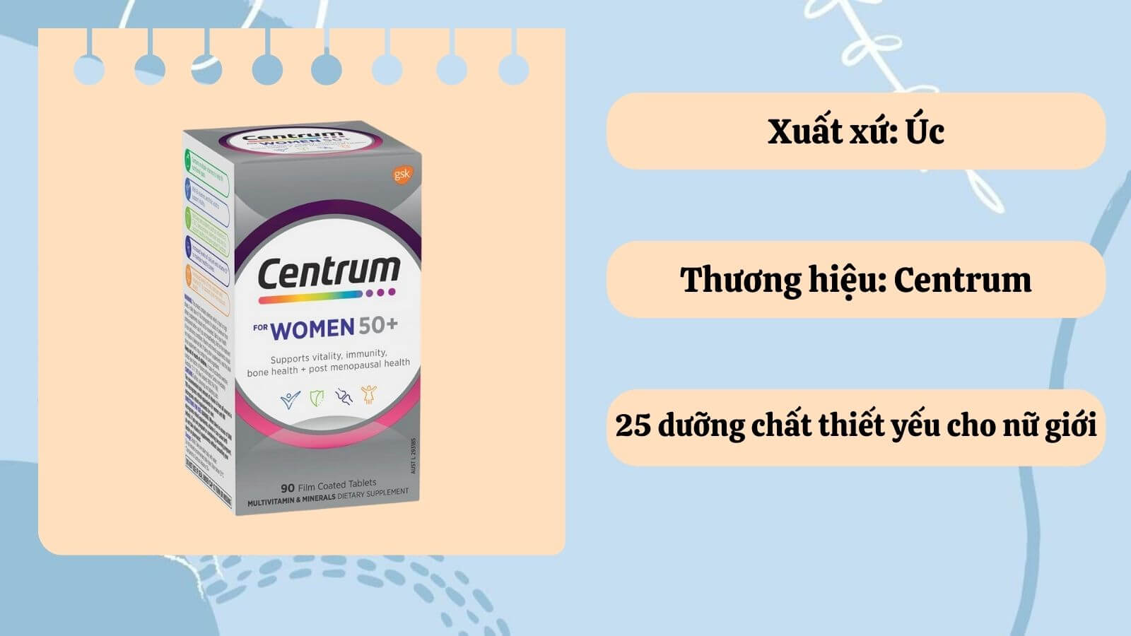Silver Women 50+ chất lượng cao v&agrave; hiệu quả của nh&agrave; Centrum