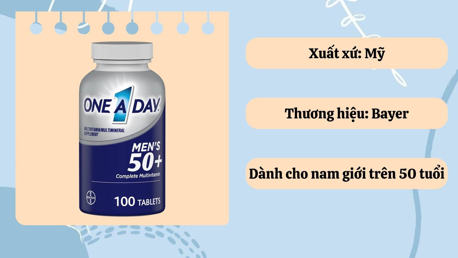 Những c&ocirc;ng dụng ưu việt của sản phẩm One A Day Men&rsquo;s 50+