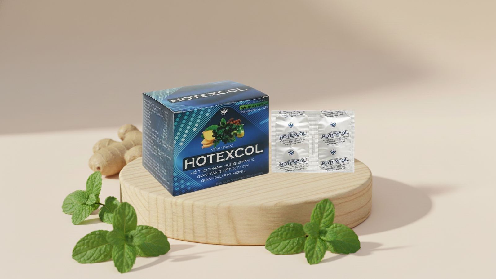 Viên ngậm Hotexcol hỗ trợ giảm đau họng