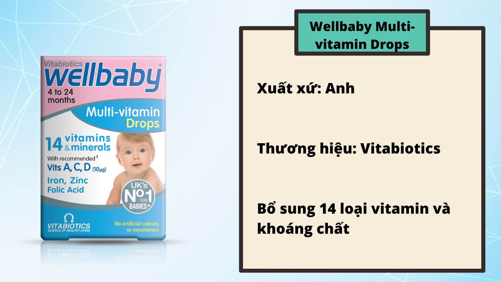 Dung dịch hỗ trợ b&eacute; ăn ngon hơn - Wellbaby Multi-vitamin Drops&nbsp;