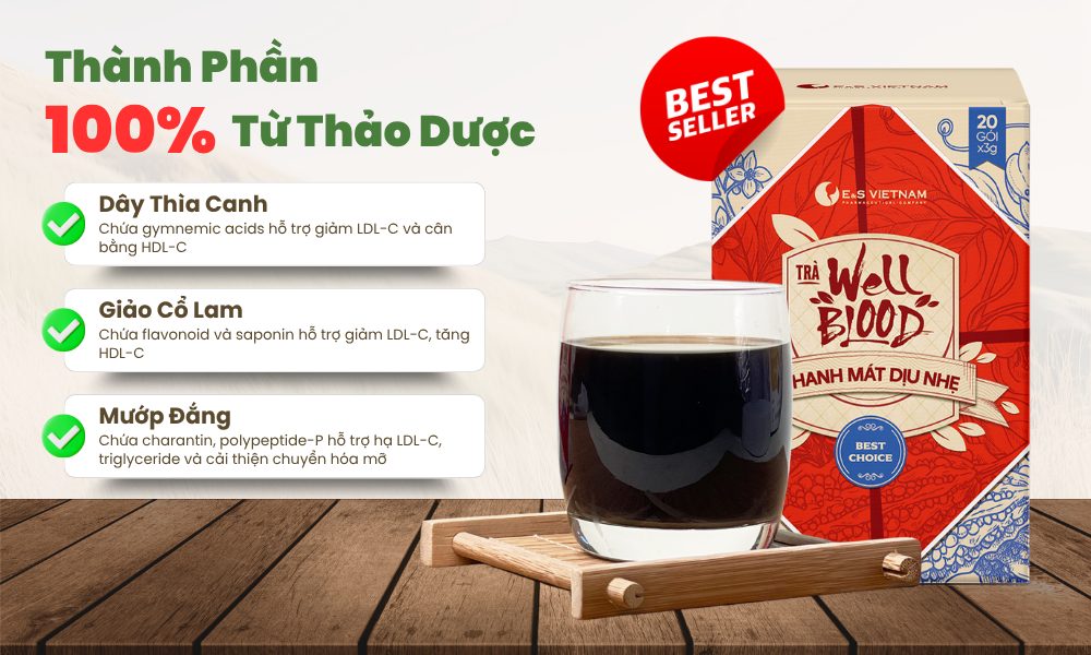 Tr&agrave; WellBlood với th&agrave;nh phần chiết xuất thảo dược tự nhi&ecirc;n an to&agrave;n v&agrave; l&agrave;nh t&iacute;nh
