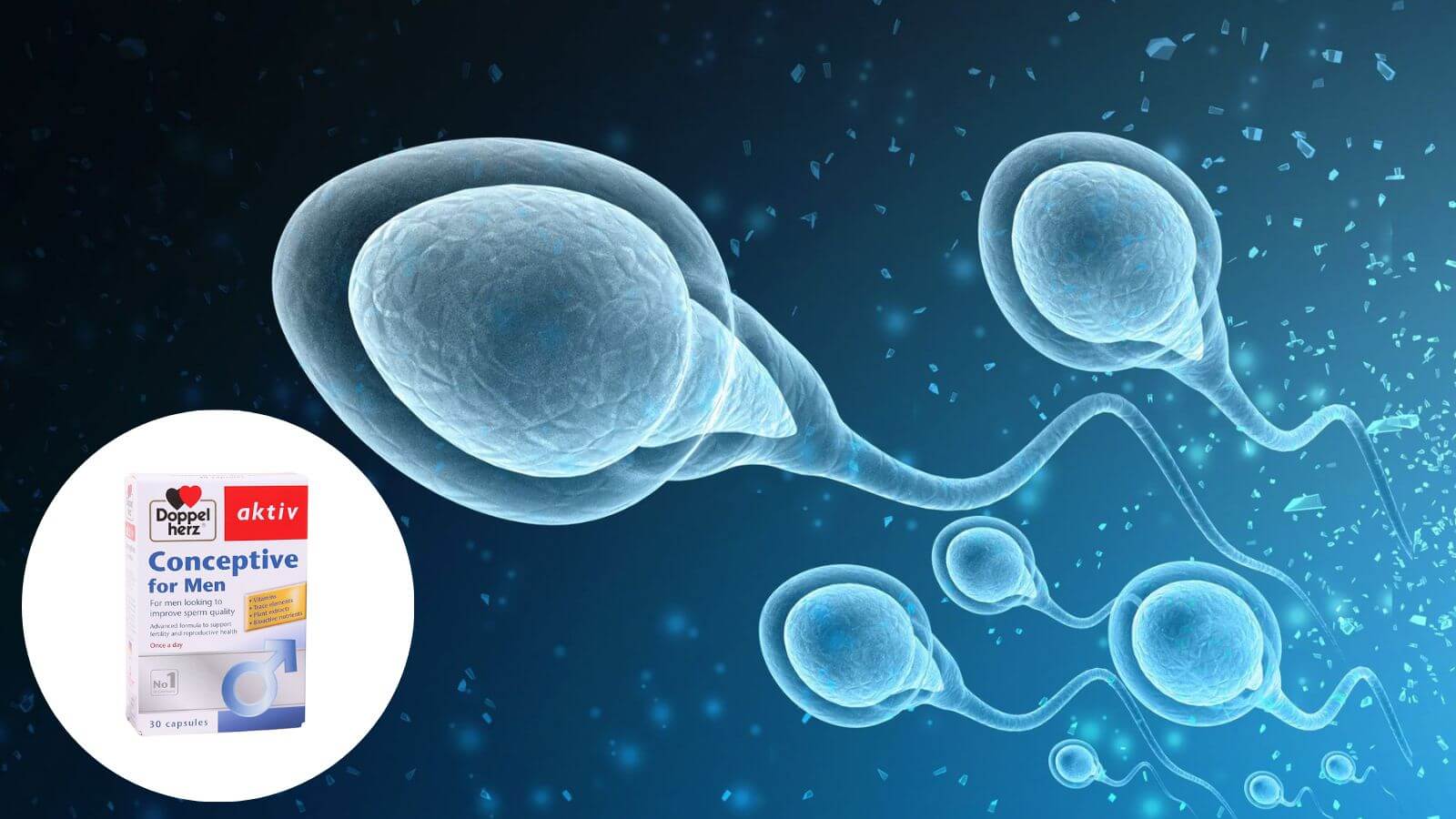 Thực phẩm chức năng Conceptive Men gi&uacute;p hỗ trợ cải thiện tinh tr&ugrave;ng yếu