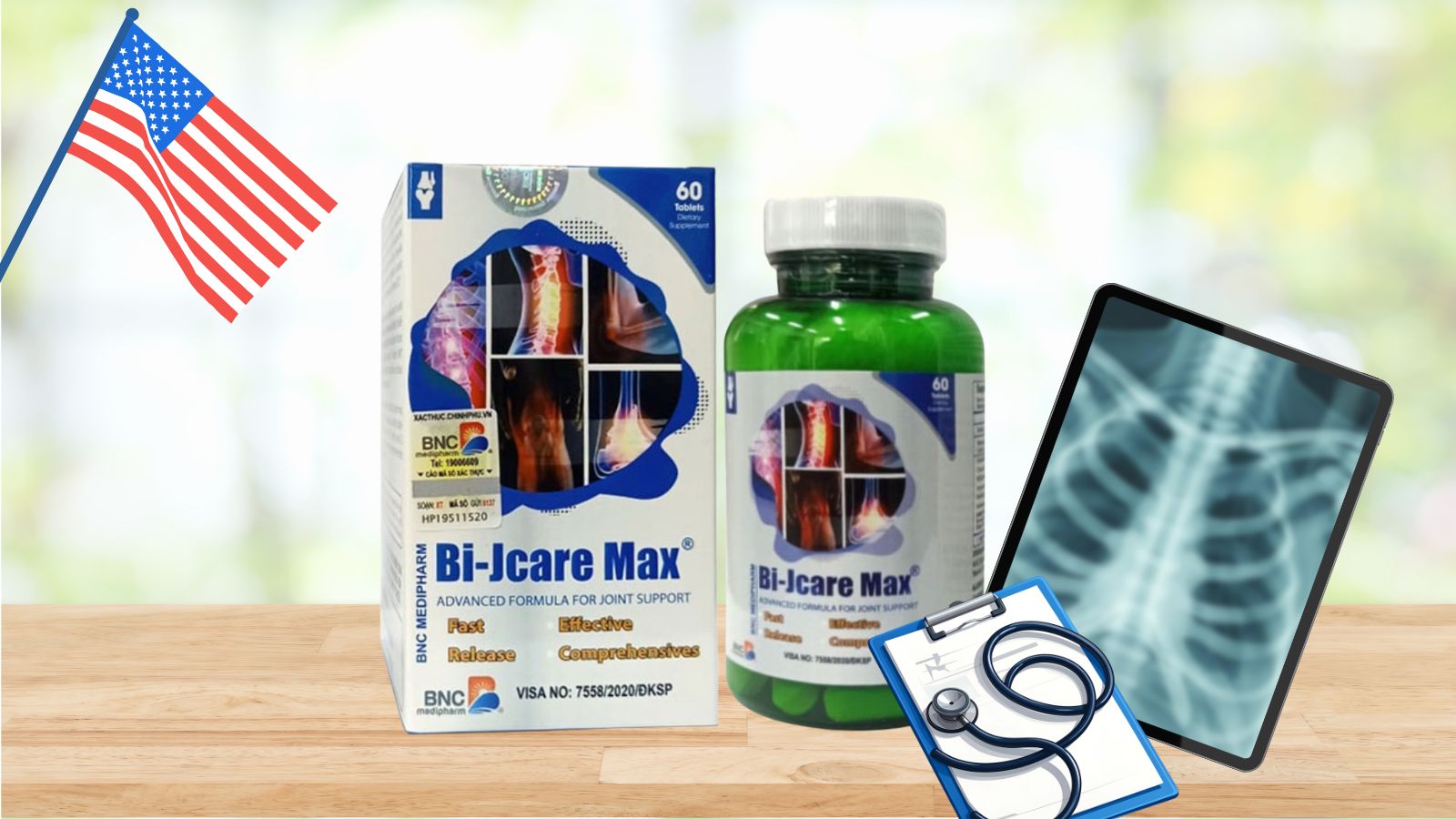 Viên uống bổ xương khớp Bi-Jcare Max được nhập khẩu chính hãng