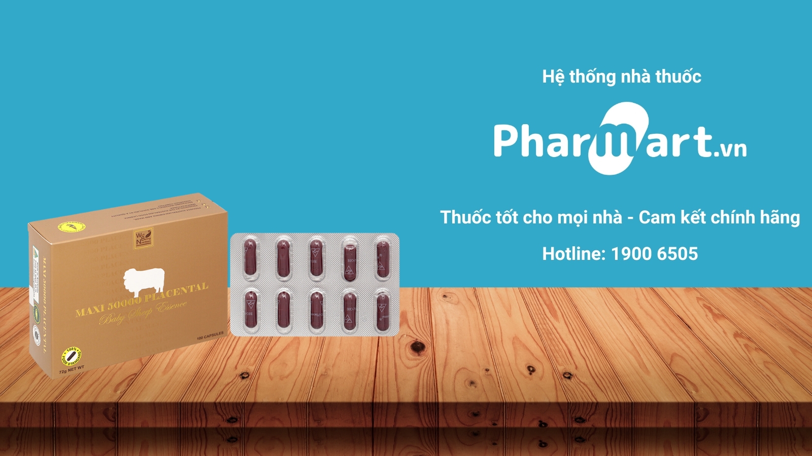 Vi&ecirc;n uống nhau thai cừu Maxi 50000 Placental 