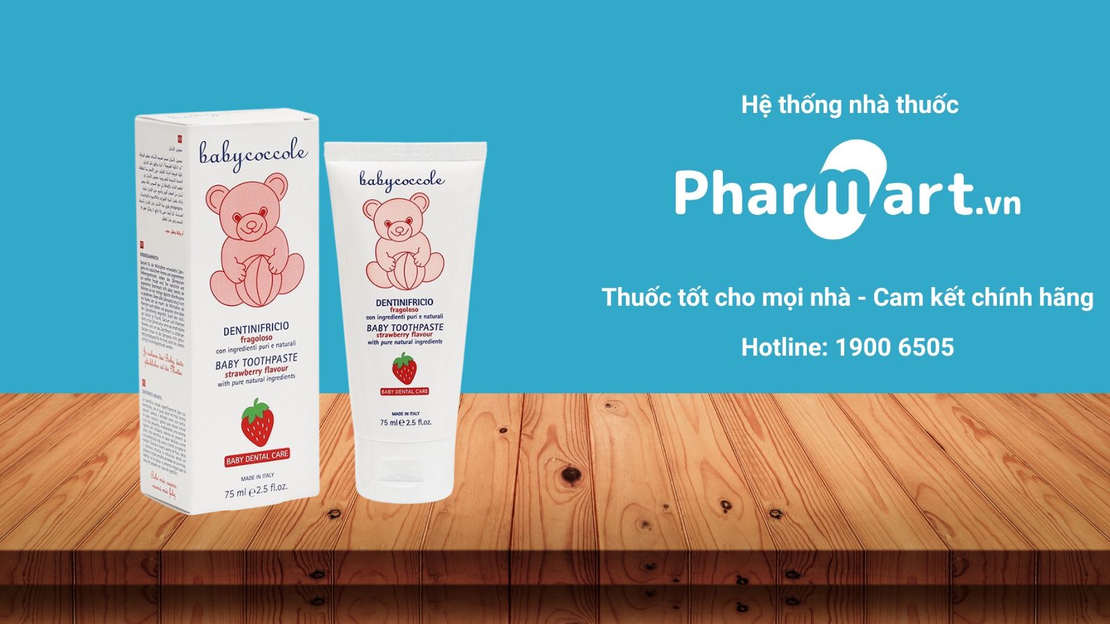Kem đ&aacute;nh răng Babycoccole với thiết kế đ&aacute;ng y&ecirc;u v&agrave; an to&agrave;n cho b&eacute;