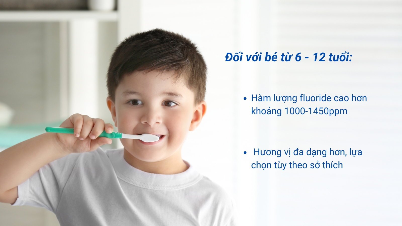 Kem đ&aacute;nh răng cho trẻ từ 6 tuổi trở l&ecirc;n với hương vị tr&aacute;i c&acirc;y an to&agrave;n cho trẻ nhỏ