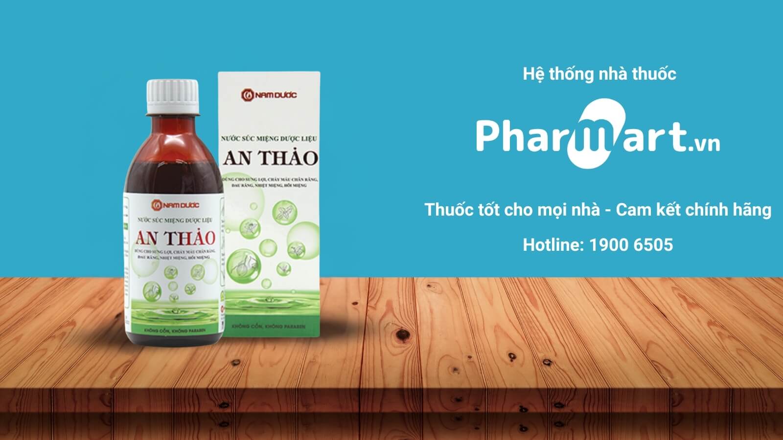 Nước s&uacute;c miệng thảo dược An Thảo 100ml
