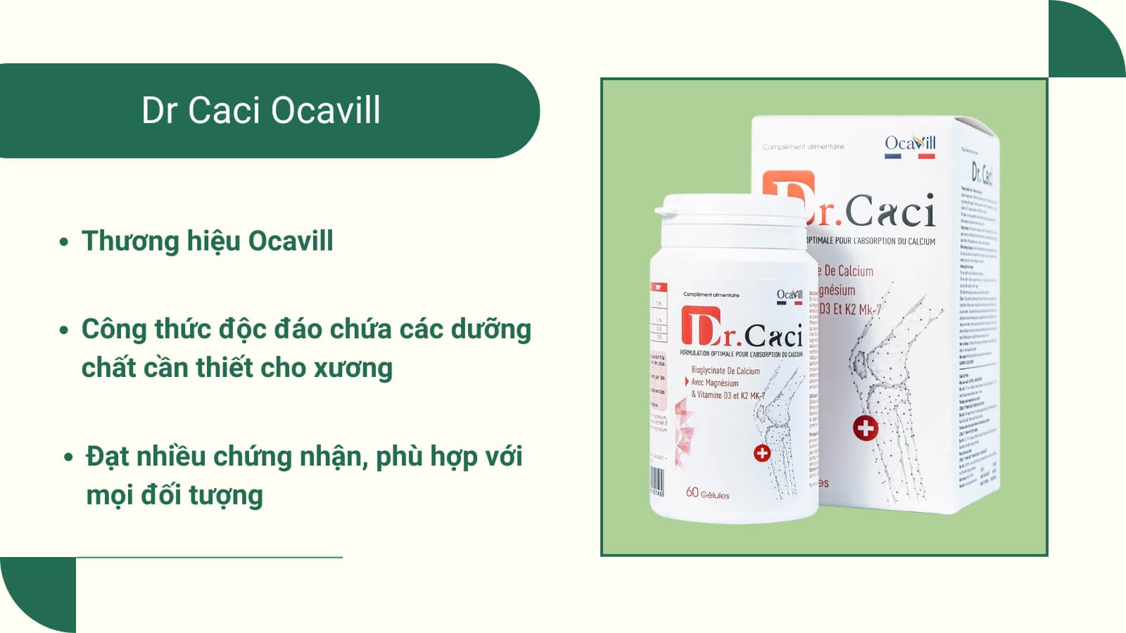 Vi&ecirc;n uống bổ trợ canxi Dr caci ocavill