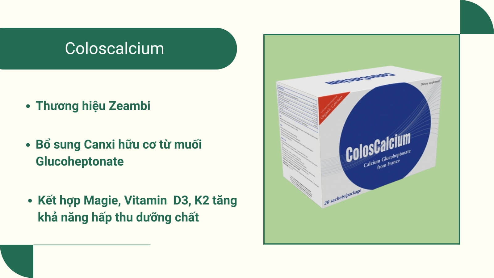 Canxi Coloscalcium đến từ Ph&aacute;p