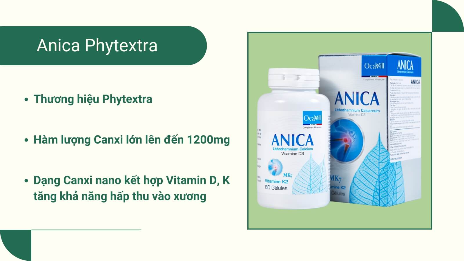 Thuốc canxi Ph&aacute;p uy t&iacute;n đến từ thương hiệu Phytextra
