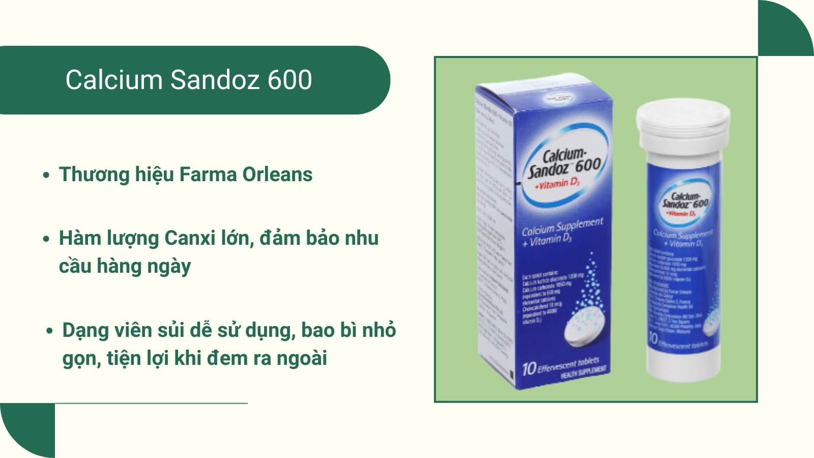 Vi&ecirc;n sủi canxi Ph&aacute;p được nhiều chuy&ecirc;n gia khuy&ecirc;n d&ugrave;ng