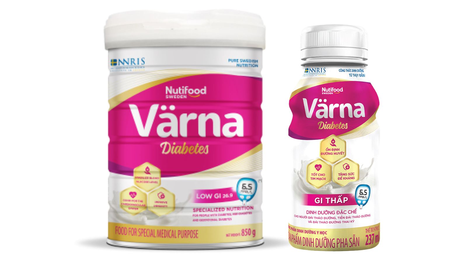 Sữa V&auml;rna Diabetes nhập khẩu trực tiếp từ Thụy Điển.