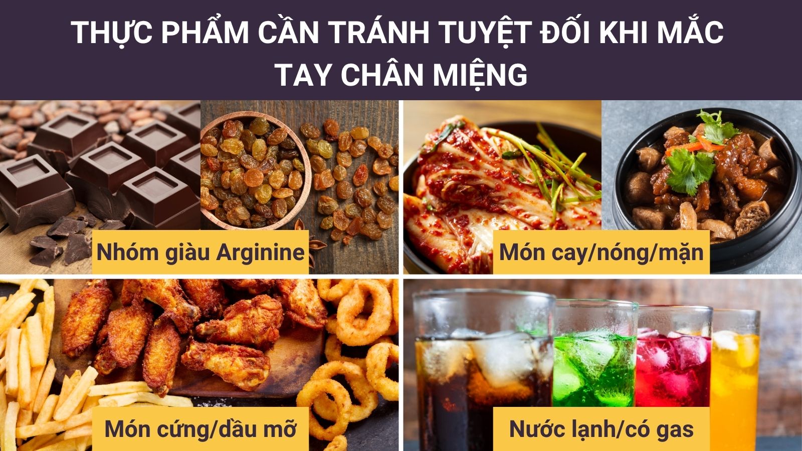 C&aacute;c m&oacute;n ăn kh&ocirc;ng n&ecirc;n cho trẻ ăn khi bị ch&acirc;n tay miệng