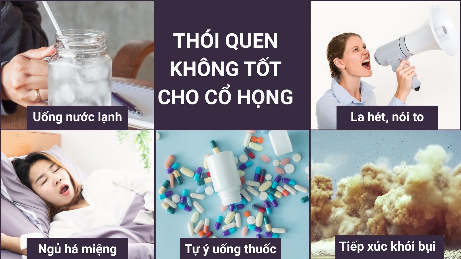 Một số th&oacute;i quen kh&ocirc;ng tốt khiến vi&ecirc;m họng nặng hơn