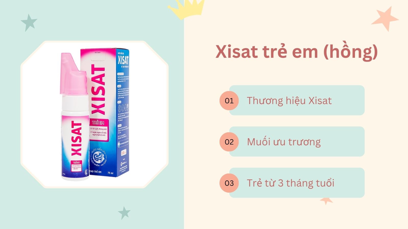 Xisat hồng trẻ em d&ugrave;ng cho b&eacute; từ 3 th&aacute;ng tuổi