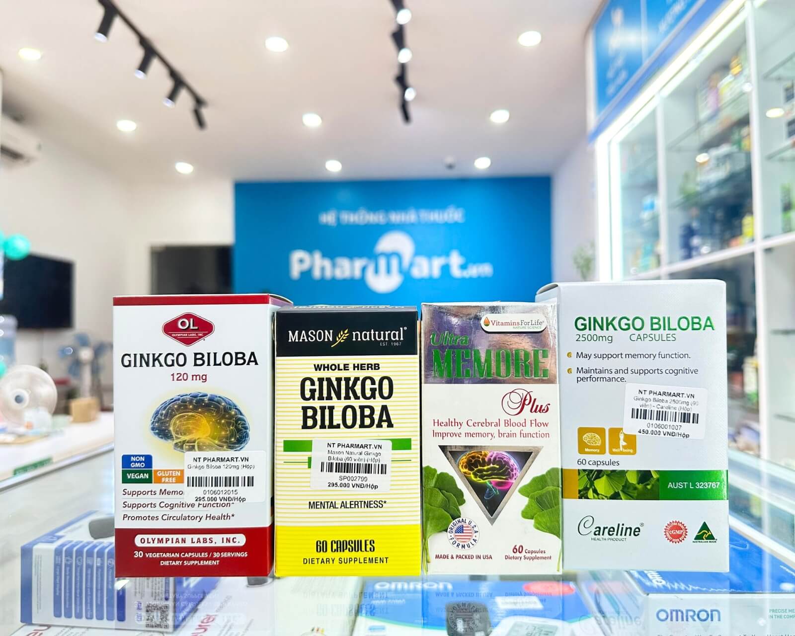 Một số sản phẩm chứa thành phần Ginkgo Biloba tại HZ888A